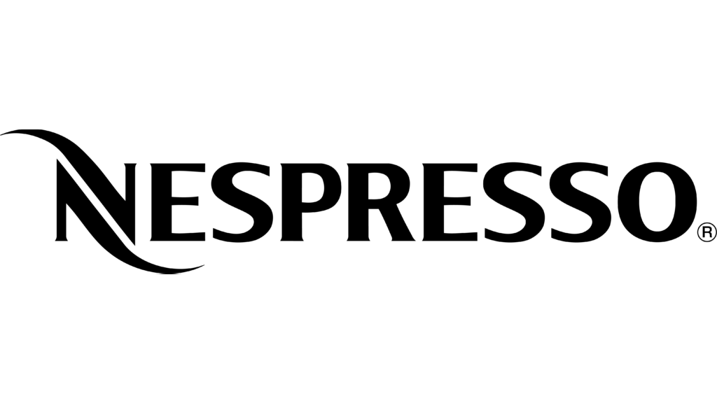 logo de Nespresso en blanco y negro